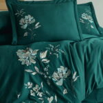 Комплект постільної білизни з вишивкою Maribor Exclusive Satin 200х220 см Impero Yesil - Зображення 2