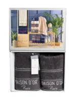 Набір рушників Maison D'or Paris Antrasit White купити