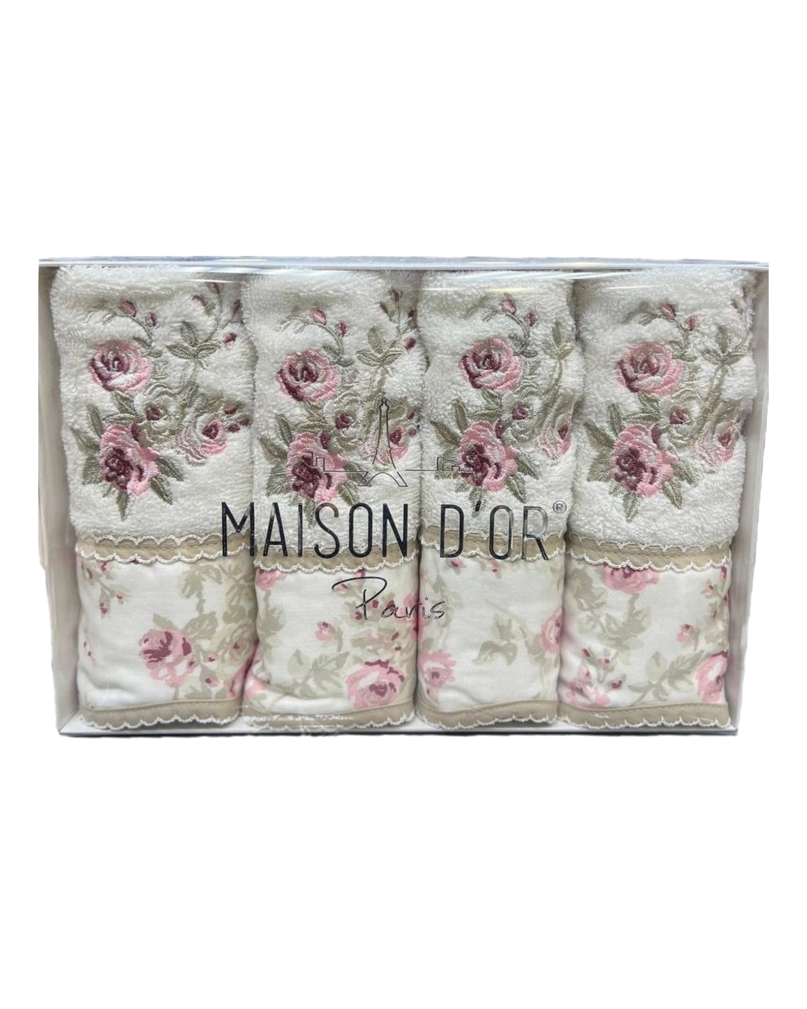 Набір рушників Maison D'or Lady Roses Ecru махрові 30х50 см Набір рушників Maison D'or Lady Roses Ecru махрові 30-50 см купити