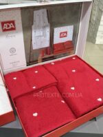 Набір рушників ADA Luxury Set 3шт червоні