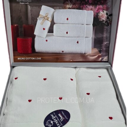 Набір рушників Cestepe Micro Cotton Love 2шт Red