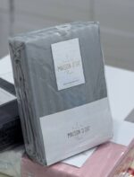 Простирадло сатинове з наволочками Maison D`or 240x260см Grey