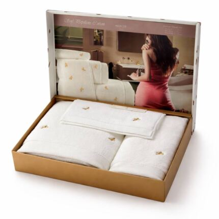 Набір рушників Maison D'or Reve De Papillon White Brown