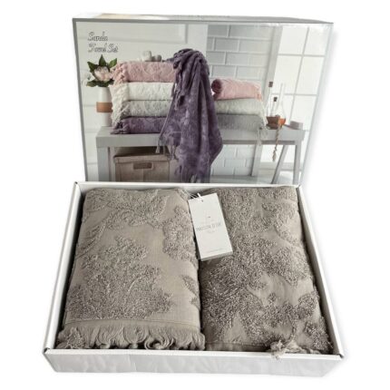 Набір рушників Maison D'or Sanda Jacquard Light Grey