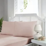 Сатинове простирадло на резинці з наволочками First Choice Powder