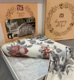 Полуторний комплект постільної білизни TAC Saten Zaira gri — изображение 2