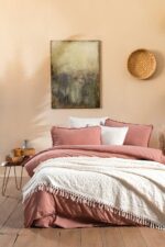 Постільна білизна Sikel Stonewashed Ranforse Soho Firfirli 200 х 220 см Rose купити.