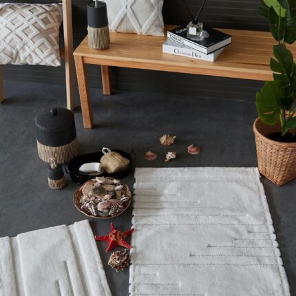 Купити Набір килимків для ванної кімнати Istanbul Home Collection Vegas Ecru