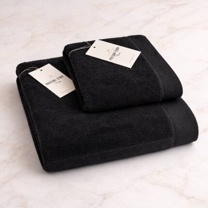 Рушник Maison Dor Artemis Black мікрокоттон 50х100 см чорний купити