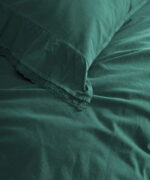 Постільна білизна Limasso Stonewashed Sicilia Dark Green Євро - Зображення 5