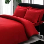 Двоспальний King Size комплект TAC Premium Basic Red Сатин-Stripe купити в Україні.