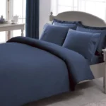 Двоспальний King Size комплект TAC Premium Basic Blue Сатин-Stripe купити в Україні.