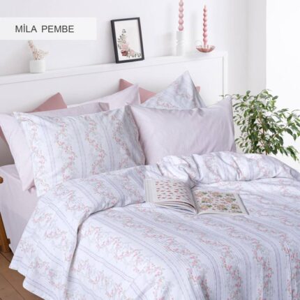 Літній комплект постільної білизни Istanbul Elite Pike Mila Pembe Полуторний купити