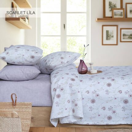 Літній комплект постільної білизни Istanbul Elite Pike Scarlet Lila Полуторний купити
