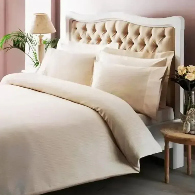 Двоспальний King Size комплект TAC Premium Basic Cream Сатин-Stripe Двоспальний King Size комплект TAC Premium Basic Cream Сатин-Stripe купити в Україні.