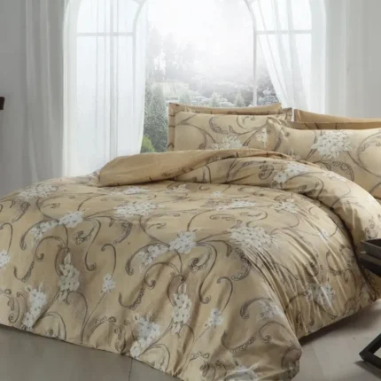 Постільна білизна TAC DELUX Saten Senja Beige Євро купити в Україні.