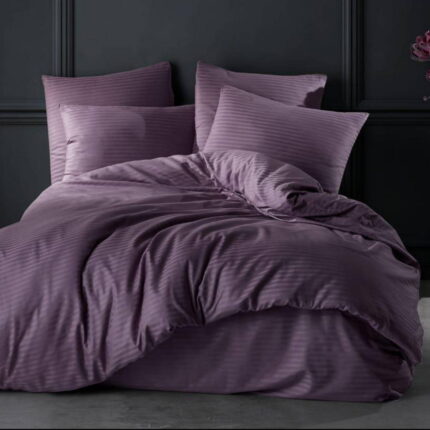 Постільна білизна Charlotte Stripe Satin євро з простирадлом на резинці 160x200+30 см Murdum
