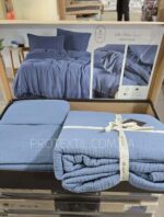 Муслінова постільна білизна Loom&Flow Henna Blue Євро - Зображення 5