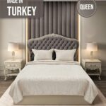 Покривало жакардове з наволочками KC Home Alara Venus 240x260 см Krem