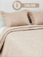 Покривало жакардове з наволочками KC Home Alara Venus 240x260 см Capucino - Зображення 3