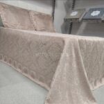 Покривало жакардове з наволочками KC Home Alara Venus 240x260 см Capucino - Зображення 7