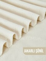 Покривало жакардове з наволочками KC Home Alara Aden 260x260 см Krem - Зображення 5