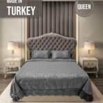 Покривало жакардове з наволочками KC Home Alara Vendy 260x260 см Gri