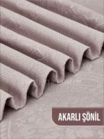 Покривало жакардове з наволочками KC Home Alara Vendy 260x260 см Pudra — изображение 4