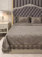 Покривало жакардове з наволочками KC Home Alara Vendy 260x260 см Kahve - Зображення 3