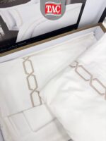 Постільна білизна TAC DELUX Saten Diamond Bej Євро - Зображення 2