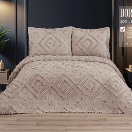 Покривало жакардове з наволочками KC Home Dora 260x260 см Tas