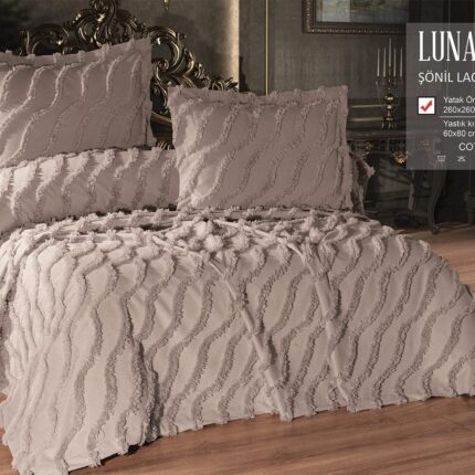 Покривало жакардове з наволочками KC Home Luna 260x260 см Tas