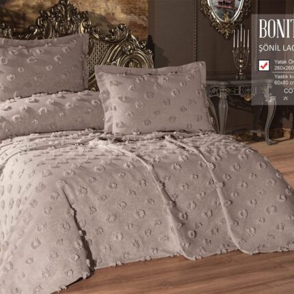 Покривало жакардове з наволочками KC Home Bonita 260x260 см Tas