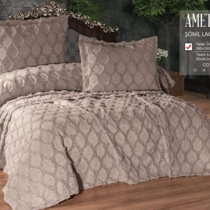 Покривало жакардове з наволочками KC Home Ametis 260x260 см Tas