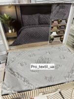 Покривало жакардове з наволочками KC Home Dora 260x260 см K.Gri - Зображення 2