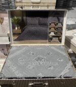 Покривало жакардове з наволочками KC Home Dora 260x260 см Gri - Зображення 2