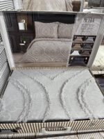 Покривало жакардове з наволочками KC Home Meyra 260x260 см Gri - Зображення 2