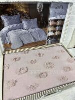 Покривало жакардове з наволочками KC Home Bonita 260x260 см Pudra - Зображення 2