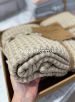 Вафельне покривало піке NILhome 200x220 см бежеве - Зображення 2