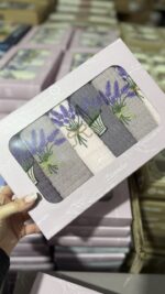 Набір вафельних кухонних рушників Nilteks Ucuz Lavender 40x60 см 6шт - Зображення 2