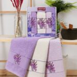 Махрові кухонні рушники Mercan Lavender 40x60 см 3шт купити.