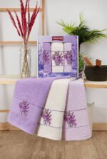 Махрові кухонні рушники Mercan Lavender 40x60 см 3шт купити.