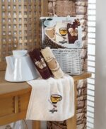 Набір махрових рушників для кухні Merpatti Coffe 30x50 см 3шт купити.