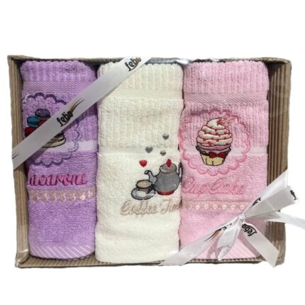 Набір махрових кухонних рушників Febo Lavender 40x60 см 3шт купити.