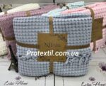 Вафельне покривало піке NILhome 200x220 см сіре — изображение 4