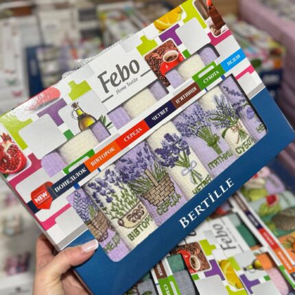 Набір кухонних вафельних рушників Nilteks Bertille Lavender 40x60 см 7шт купити.