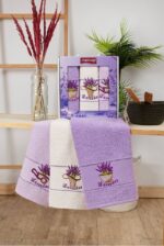 Махрові кухонні рушники Mercan Lavender 40x60 см 3шт - Зображення 3