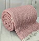 Муслінове покривало Febo 230x240 см, рожеве - Туреччина - Зображення 3