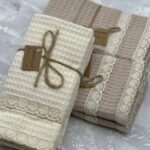 Вафельні кухонні рушники з мережевом Lorenzella Beige 40x60 см 6шт купити.