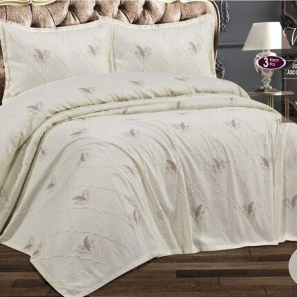Жакардове покривало з наволочками Maison Royale Valencia 240x260 см Rose